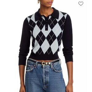 Frame The Argyle Wool Polo ✨NWT Sz M $448